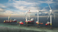 Five stages in the lifecycle of an offshore wind farm.