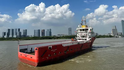 Britoil Justice sea trial aft