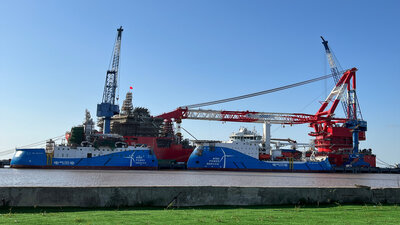 Inclining test of the first Shanghai Electric SOV 4