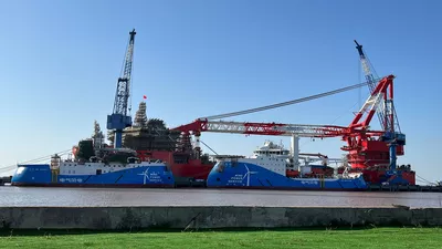 Inclining test of the first Shanghai Electric SOV 4