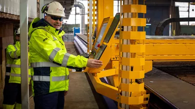 Knut Flage steel cutting machine
