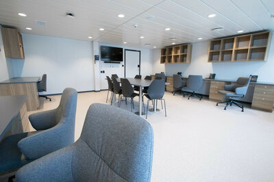 Charterer's office on the Olympic Boreas