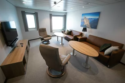 A client lounge on the Olympic Boreas