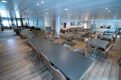 The mess room on the Olympic Boreas