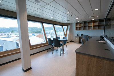 One of the spacious offices on the Olympic Boreas