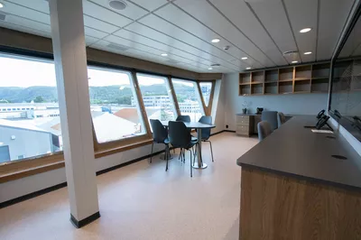 One of the spacious offices on the Olympic Boreas