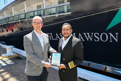 Captain Jorge Ferdinez and Martin Bidgood General Manager Cruise Port Authority of NSW