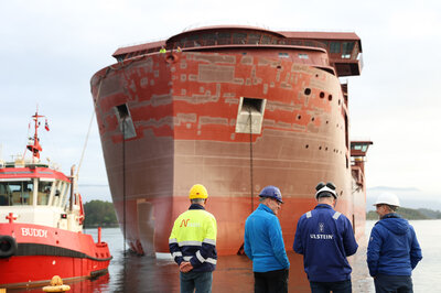 Hull arrival Nexans Electra CLV at Ulstein Verft_CR Ulstein-IMG 4996