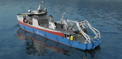 ULSTEIN SX228 fibre optic cable laying vessel design Megamas May25 Sea PS Aft Low