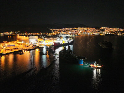 Launch 322 docking 323 CSOV newbuild Ulstein Verft 10