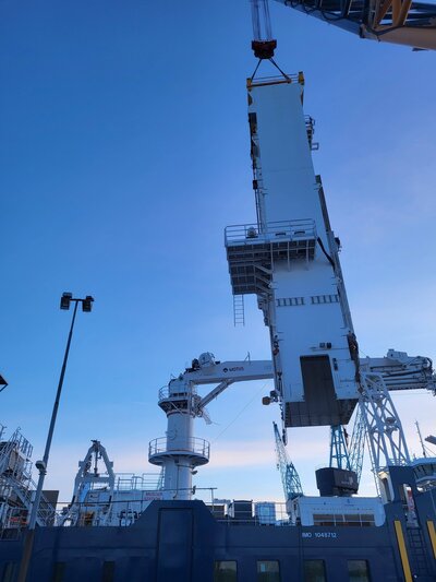 Yno 322 launch from the dock hall at Ulstein Verft 2