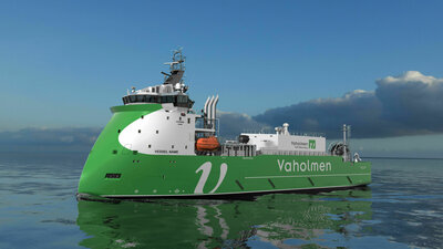 The Vaholmen VOC Recovery vessel, designed by Ulstein Design & Solutions AS.