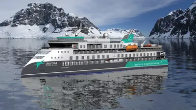 The Ulstein designed CX103 expedition cruise vessel, 'Sylvia Earle'.