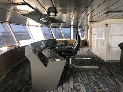 The Ocean Victory bridge with consoles from Ulstein Marine Equipment (Ningbo).