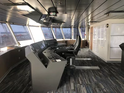 The Ocean Victory bridge with consoles from Ulstein Marine Equipment (Ningbo).
