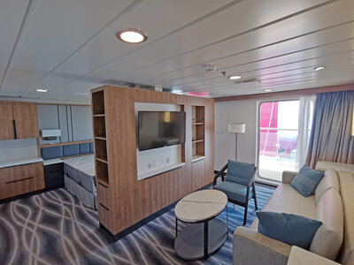 One of the suites on the Ocean Victory.