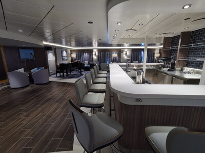 Ocean Victory assembly station and bar lounge .