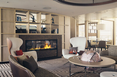 The vessel offers several areas to sit down, talk and relax.