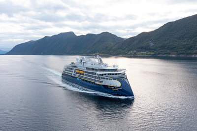 National Geographic Resolution on sea trial in the fjords of Norway, photo by uavpic.com.