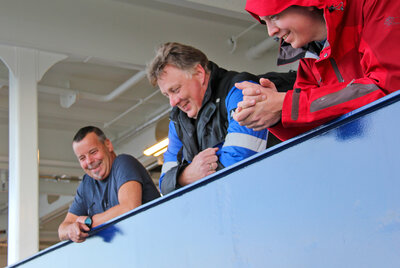 Hanging around the ships side