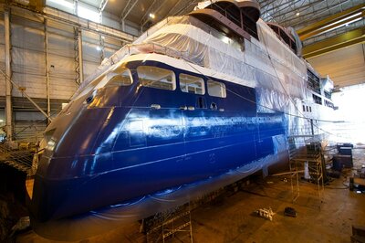 Yno 316 in the Ulstein Verft dock hall