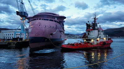Expedition Cruise Vessel National Geographic Resolution docked in at Ulstein Verft Daniel Osnes 4