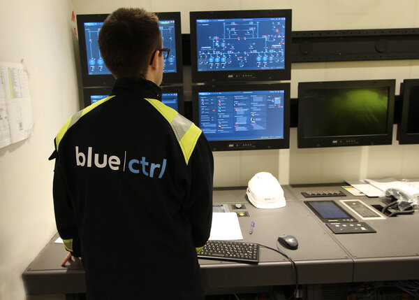 Blue Ctrl personnel testing one of the operation stations