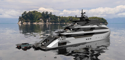 Leisure tools on a CX128 yacht of Ulstein design