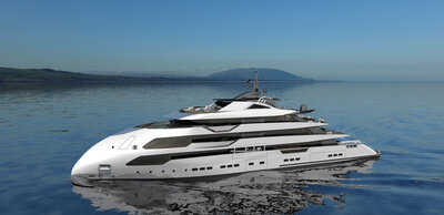 The 71.9m long ULSTEIN CX124 yacht offers large areas for storage of tenders and toys.