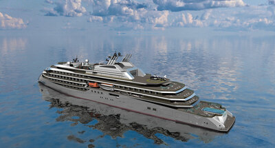 The CX111 design is a modern and appealing design for a large Exploration Yacht or an Exploration cruise vessel.