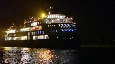 Mystery lady, the 'Ocean Explorer' on seatrial, photo by Ulstein sea trial team.