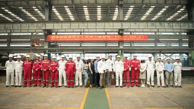 Steel cutting ceremony for Ulstein's expedition cruise ship number five for SunStone Ships.