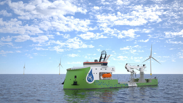 SX190 hydrogen vessel at wind farm