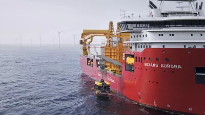 CLV Nexans Aurora offshore installation Capjet horizontal