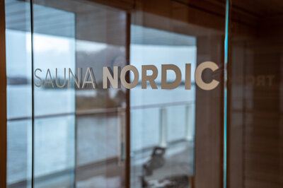 Entrance to the Sauna Nordic.
