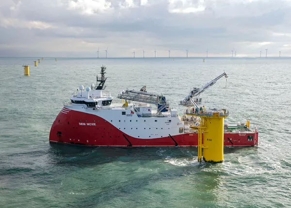 Siem Moxie at the Rentel Offshore Wind Farm.