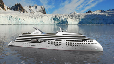 X-BOW cruising in Arctic waters.