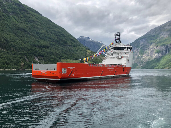 Energy Empress in the Geiranger fjord.