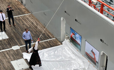 Lady Sponsor naming the two vessels.