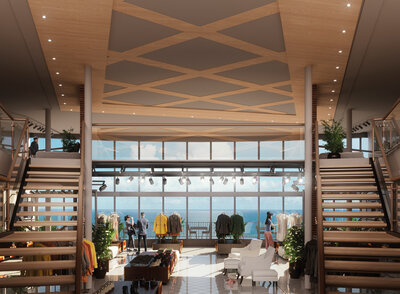 Interior from the atrium.