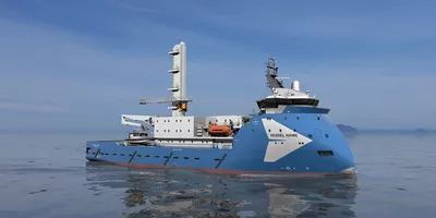 An SOV vessel converted from a PX121 platform supply vessel.