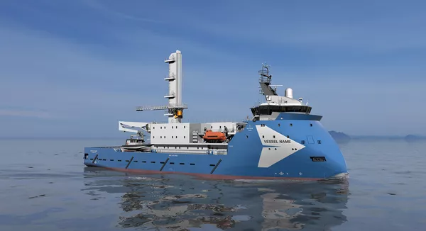 An SOV vessel converted from a PX121 platform supply vessel.