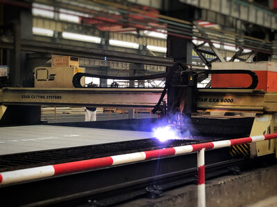 First steel cut on the OHT vessel.