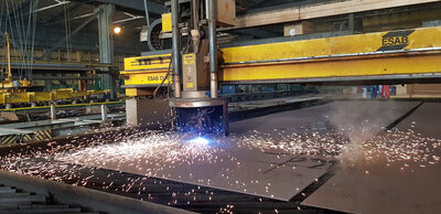 And the heat is on! First steel cut at Nexans' C/S Aurora!