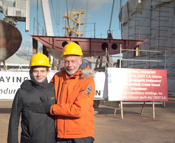 Keel laying ceremony on the expedition cruise vessel for Lindblad Holding, photo by Piotr Czarnecki.