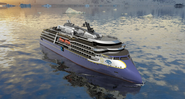 The Ulstein designed polar expedition vessel for Lindblad Expeditions-National Geographic.