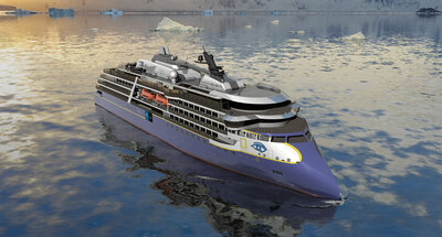 The Ulstein designed polar expedition vessel for Lindblad Expeditions-National Geographic.