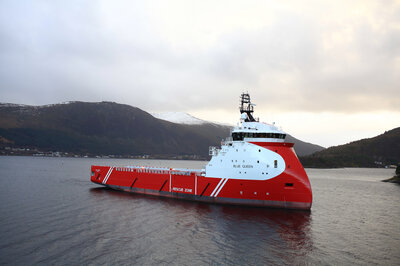 Blue Queen PSV for Wagenborg to work as Walk-To-Work vessel