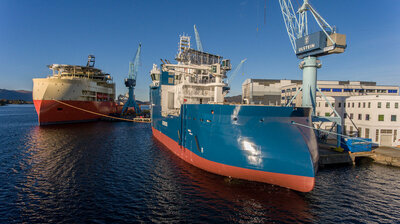 The 'Windea TBN' being moored at Ulstein Verft (photo: Oclin)