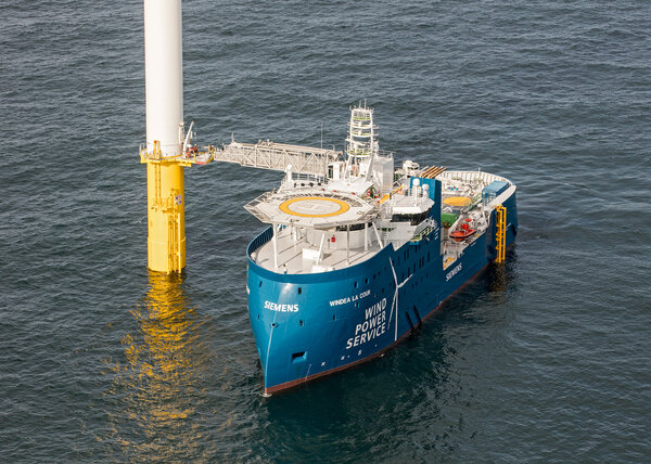 The SOV vessel 'Windea La Cour' for BS Offshore. Photo by FlyingFocus.
